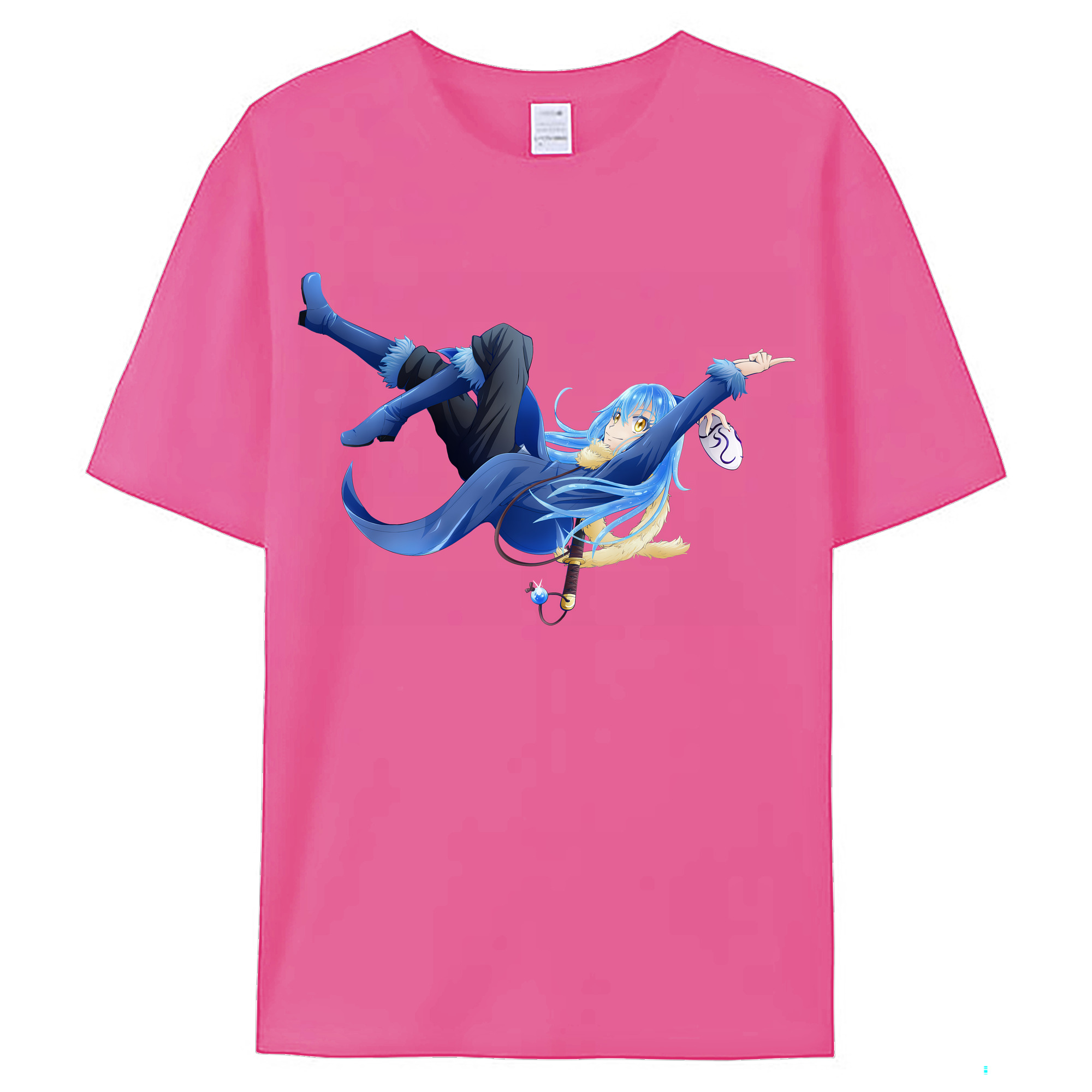 （画像用） 転スラ Regarding Reincarnated to Slime レディースカジュアルプリントTシャツ（綿100％）